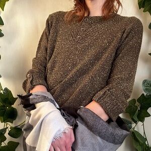 Christopher & Banks green M knit sweater